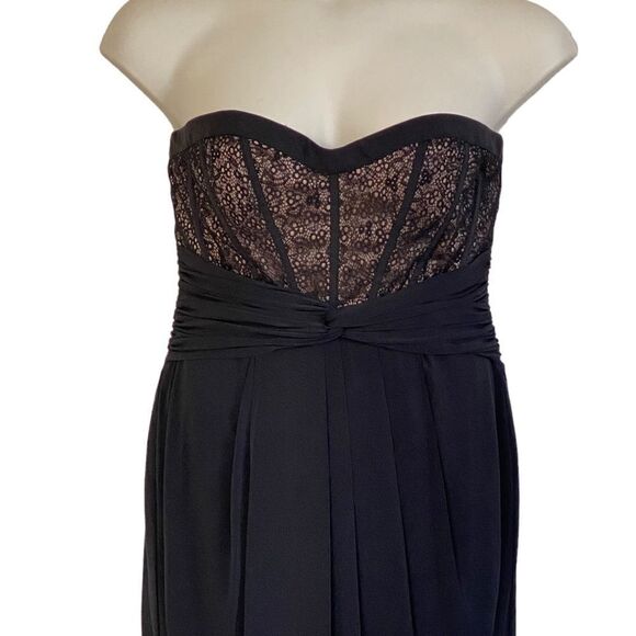 Jessica Simpson Black Lace Detail Bodice Strapless Cocktail Mini Dress Sz 14 NWT - Picture 4 of 15